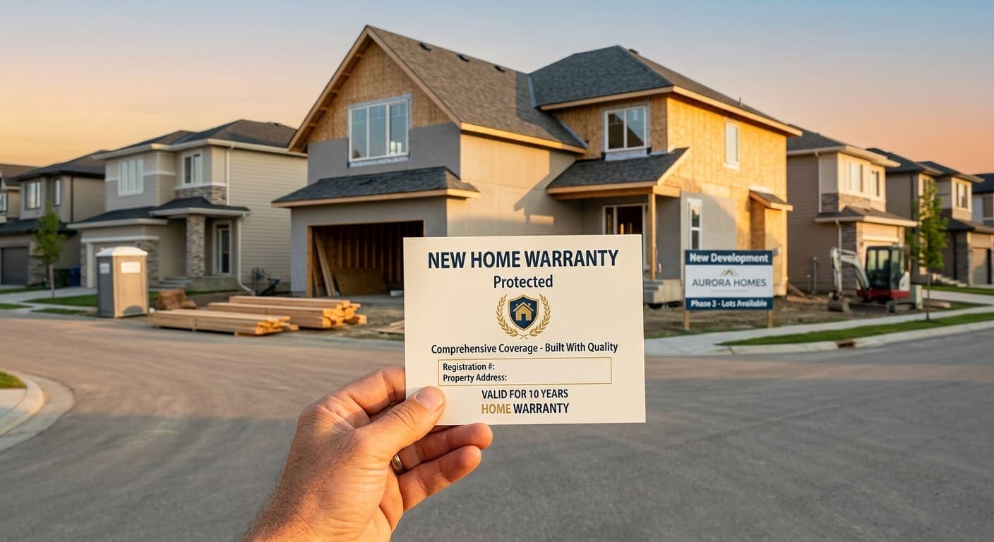 Alberta New Home Warranty certificate for a new residential construction project near Airdrie