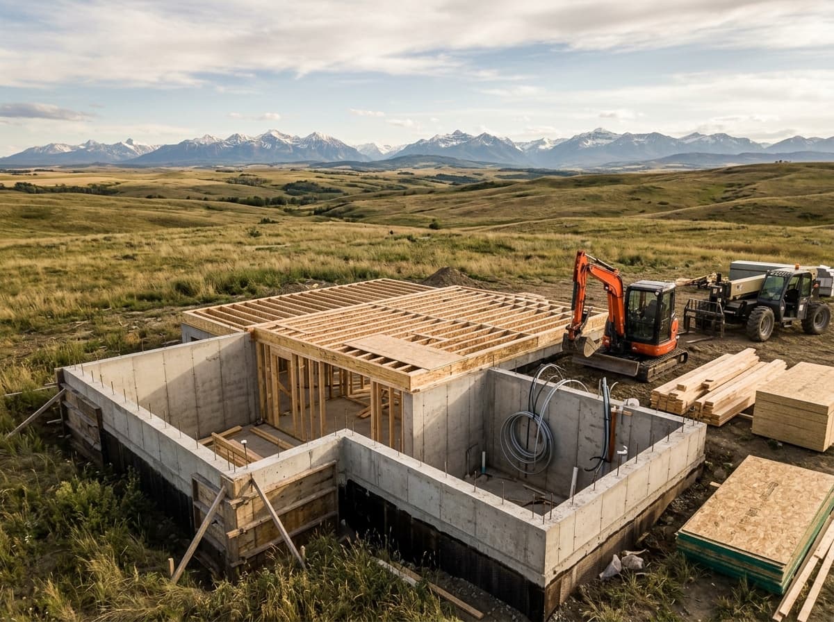 Before photo: New Home Construction project in Cochrane by AM Builders