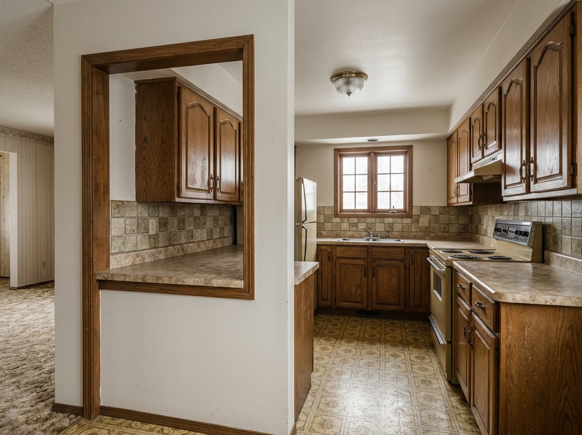 Before photo: Renovations project in Calgary by AM Builders