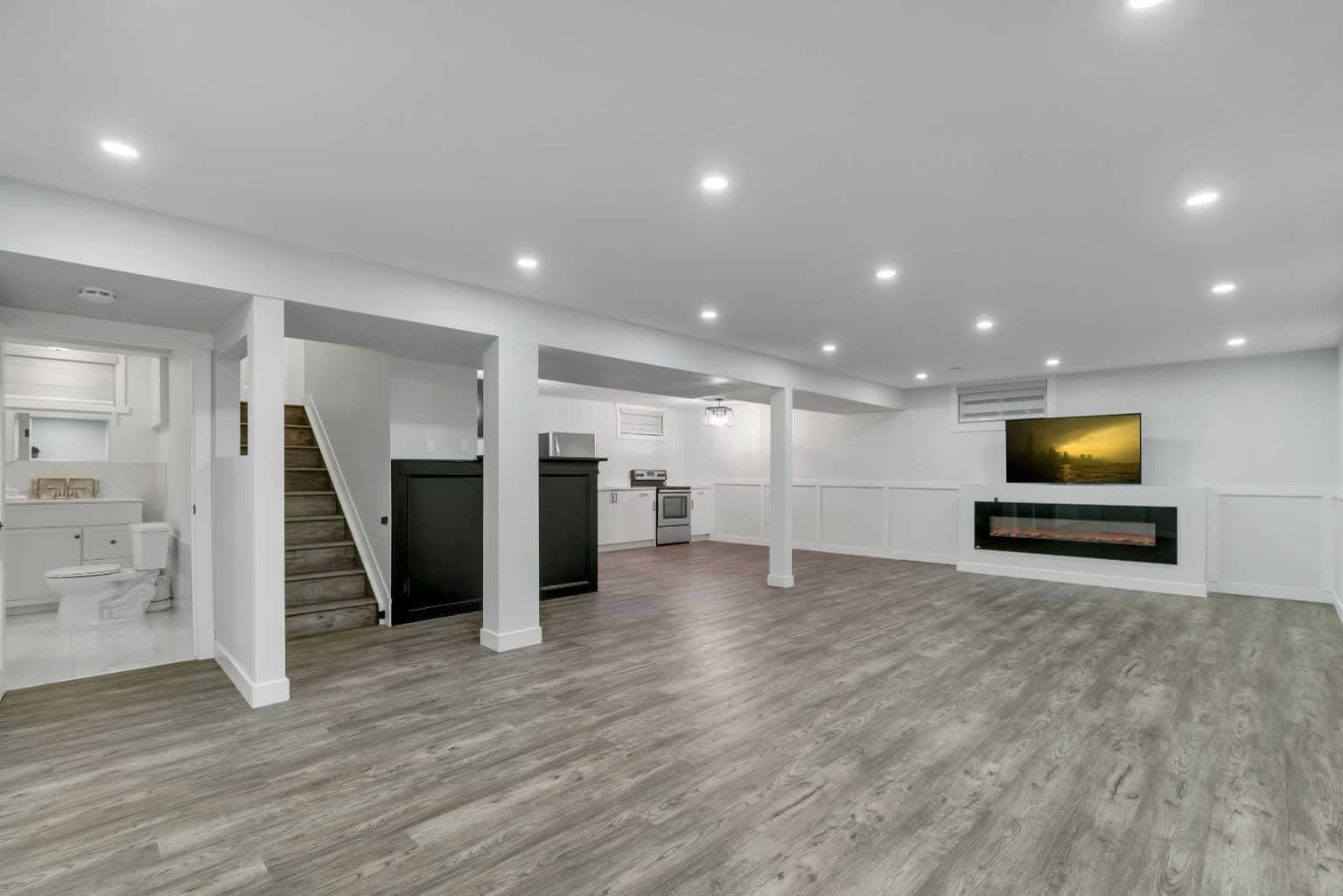 After photo: Basement Development project in Calgary by AM Builders